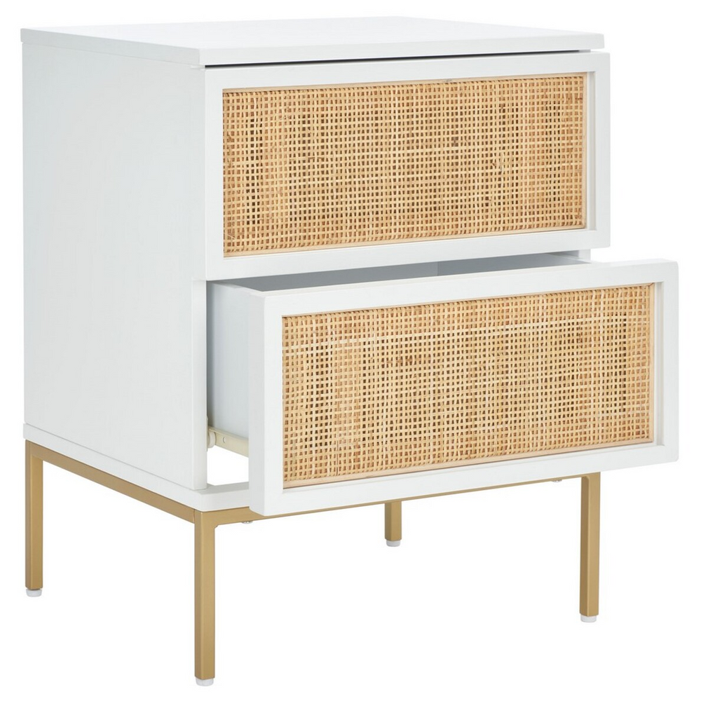 Zadie 2 Drawer Rattan Nightstand