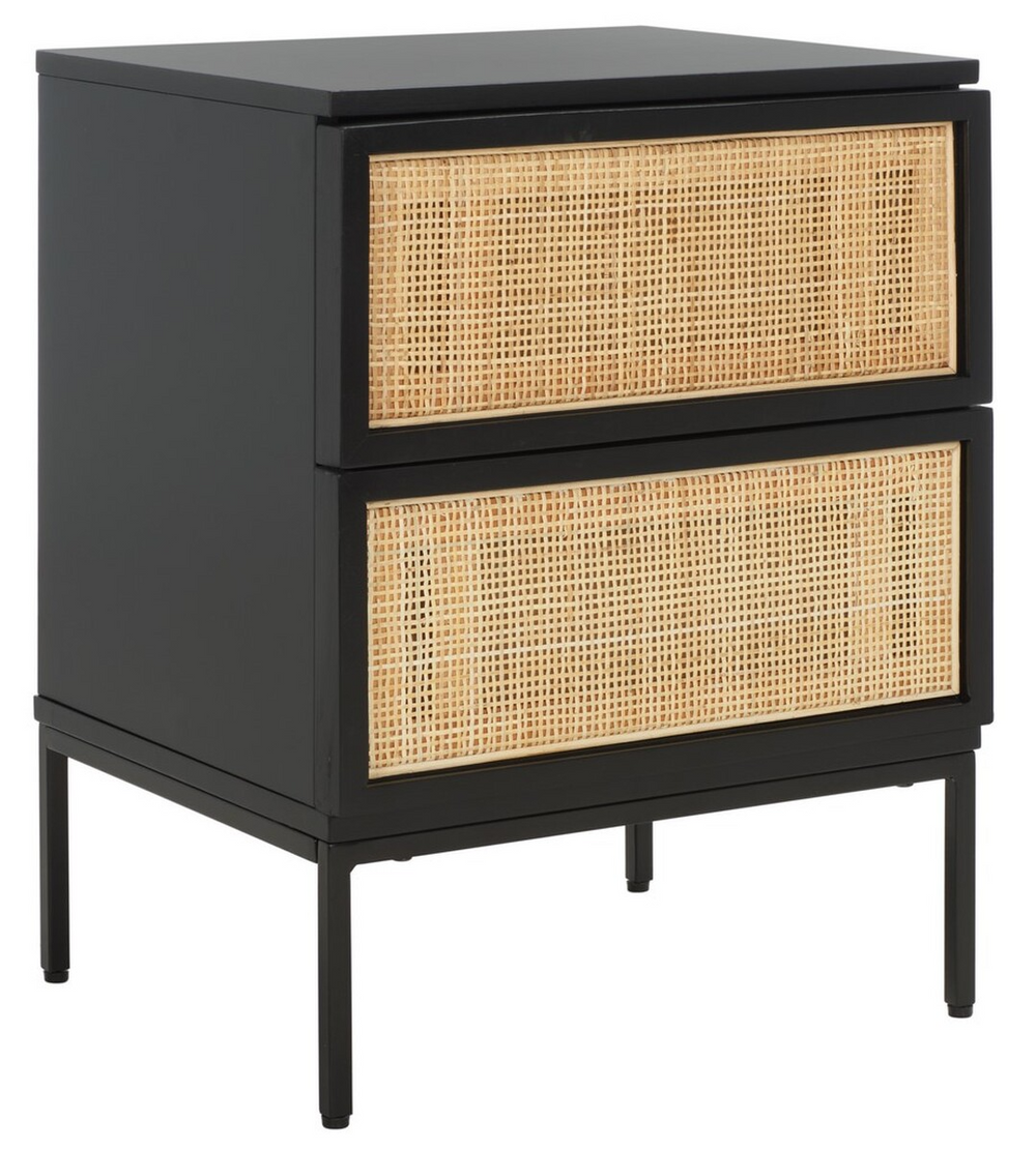 Zadie 2 Drawer Rattan Nightstand