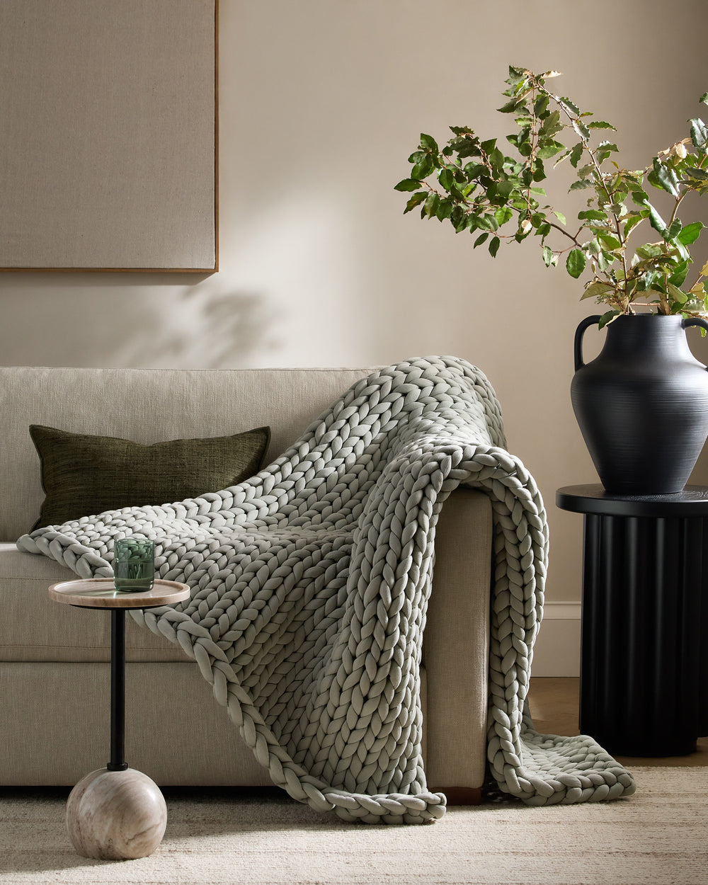 Chunky Knit Weighted Blanket