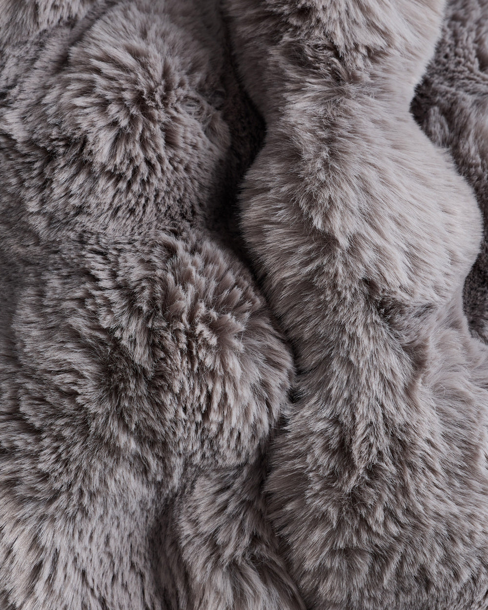 Ruched Faux Fur Throw