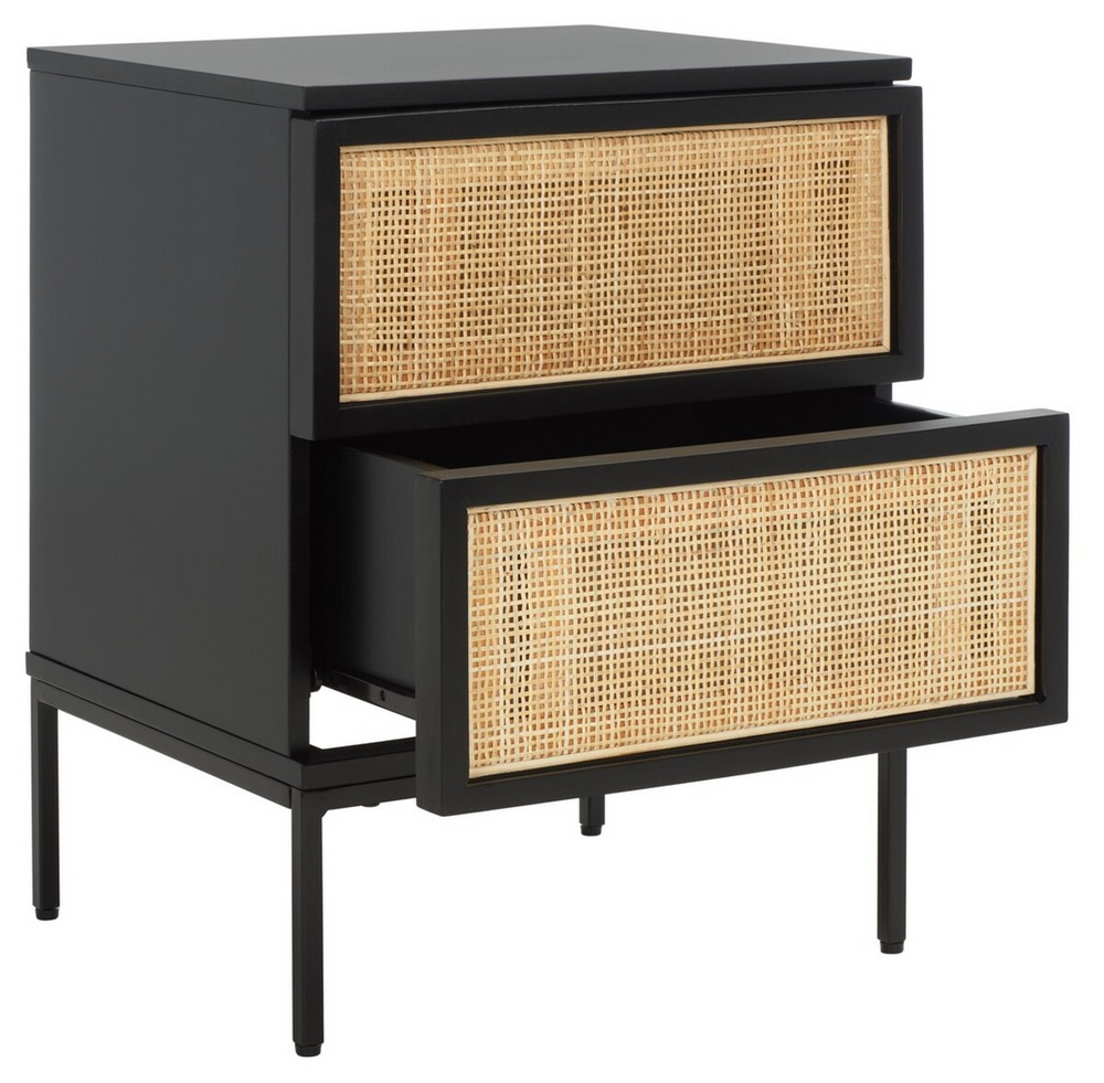 Zadie 2 Drawer Rattan Nightstand