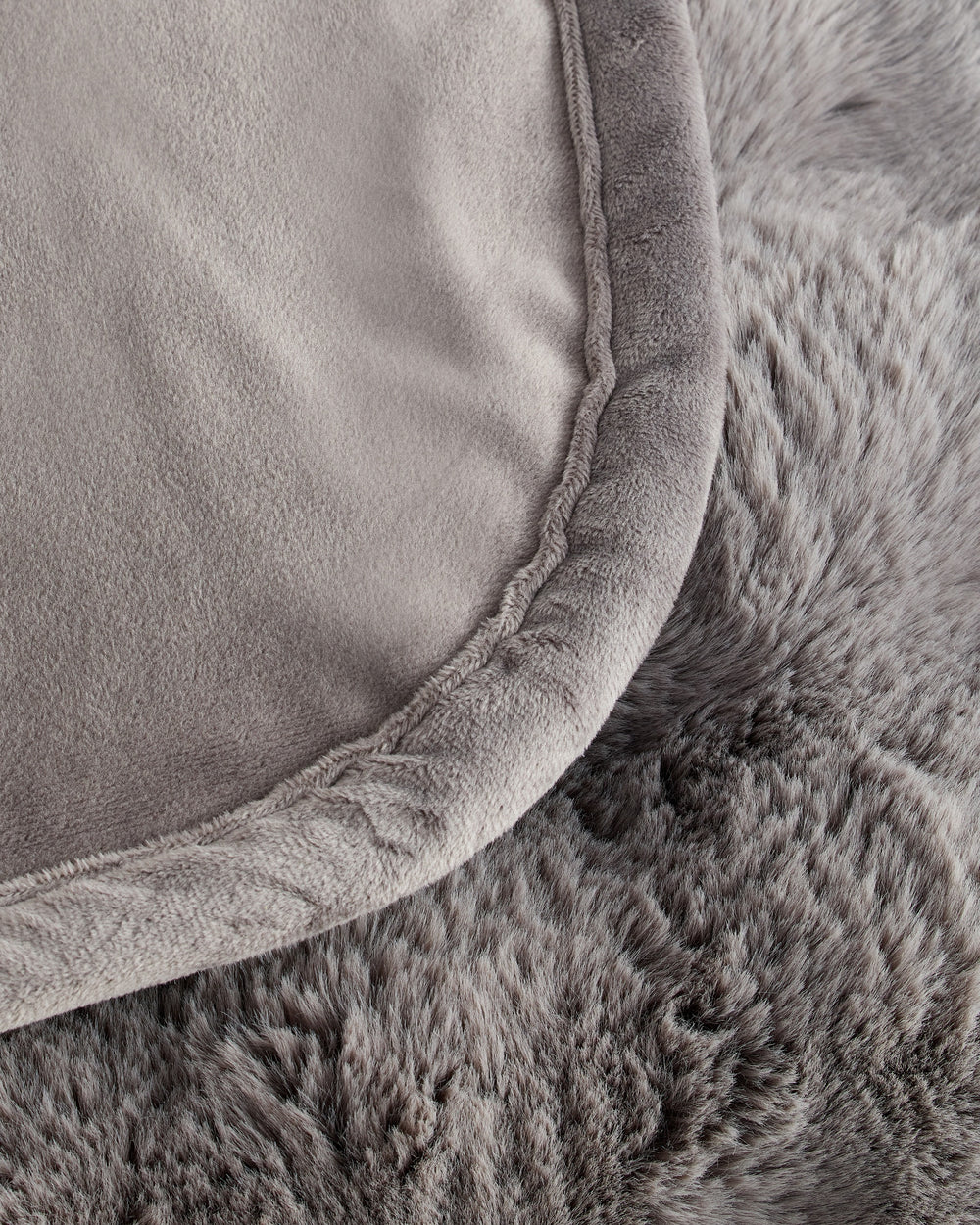 Ruched Faux Fur Throw