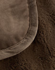 Ruched Faux Fur Throw