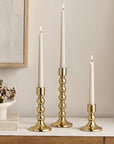 Brass Candlestick Holders (Set of 3)