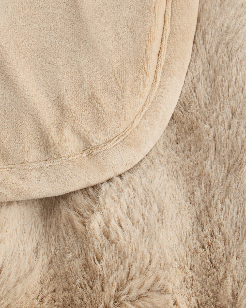 Ruched Faux Fur Throw