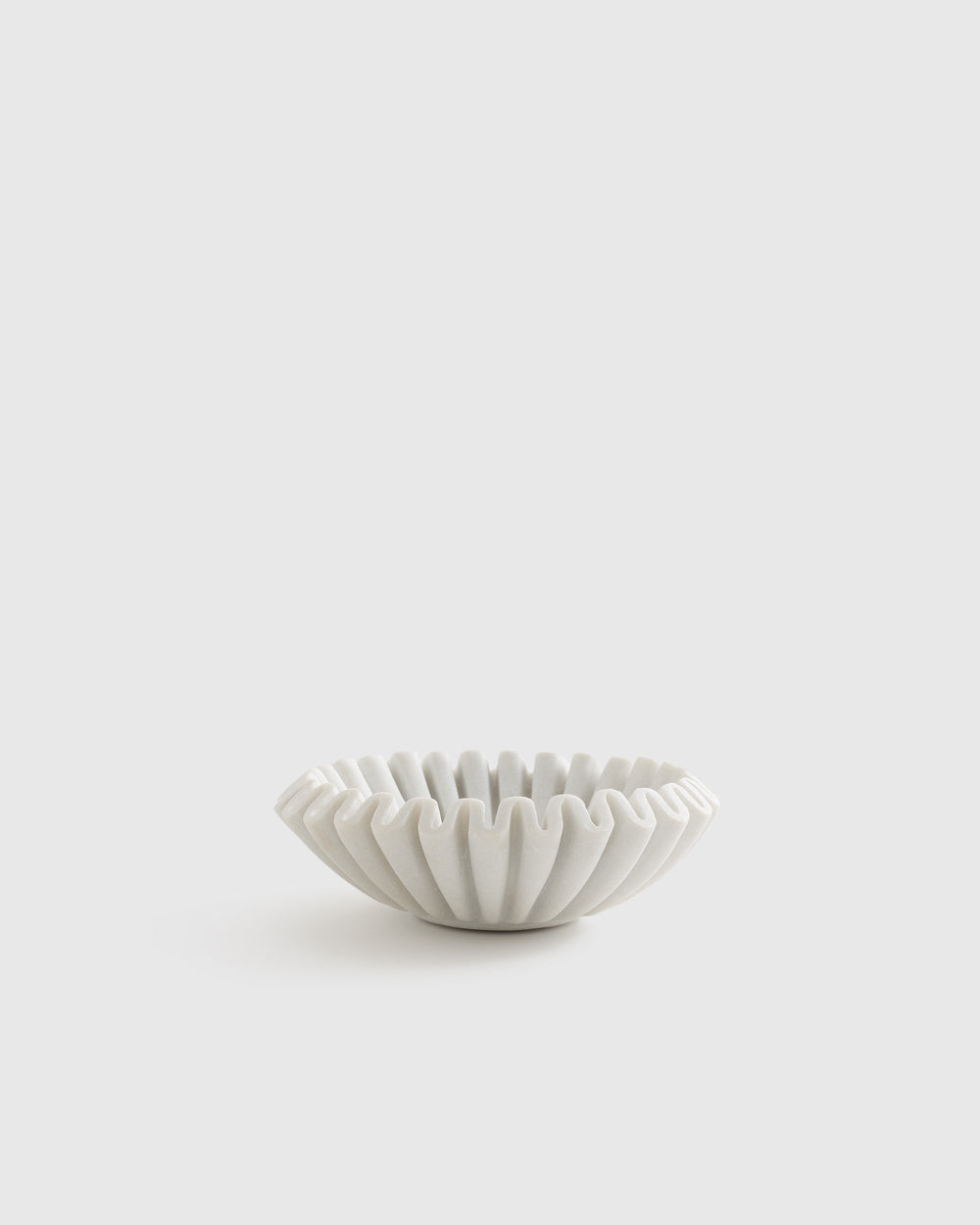 Handcrafted Fluted Marble Decorative Bowl