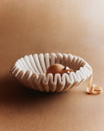 Handcrafted Fluted Marble Decorative Bowl