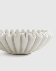 Handcrafted Fluted Marble Decorative Bowl