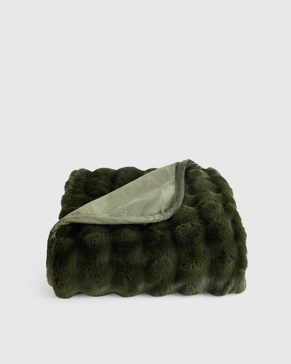 Ruched Faux Fur Throw