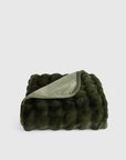 Ruched Faux Fur Throw