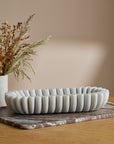 Handcrafted Fluted Marble Decorative Bowl