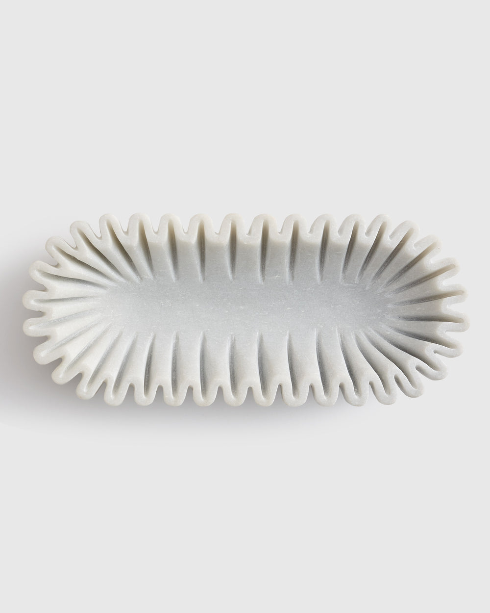 Handcrafted Fluted Marble Decorative Bowl