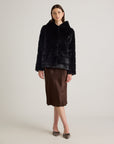 Hooded Faux Fur Jacket