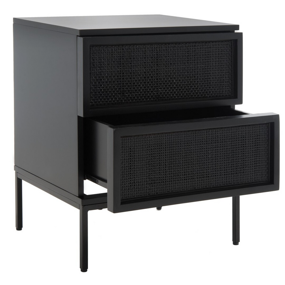 Zadie 2 Drawer Rattan Nightstand