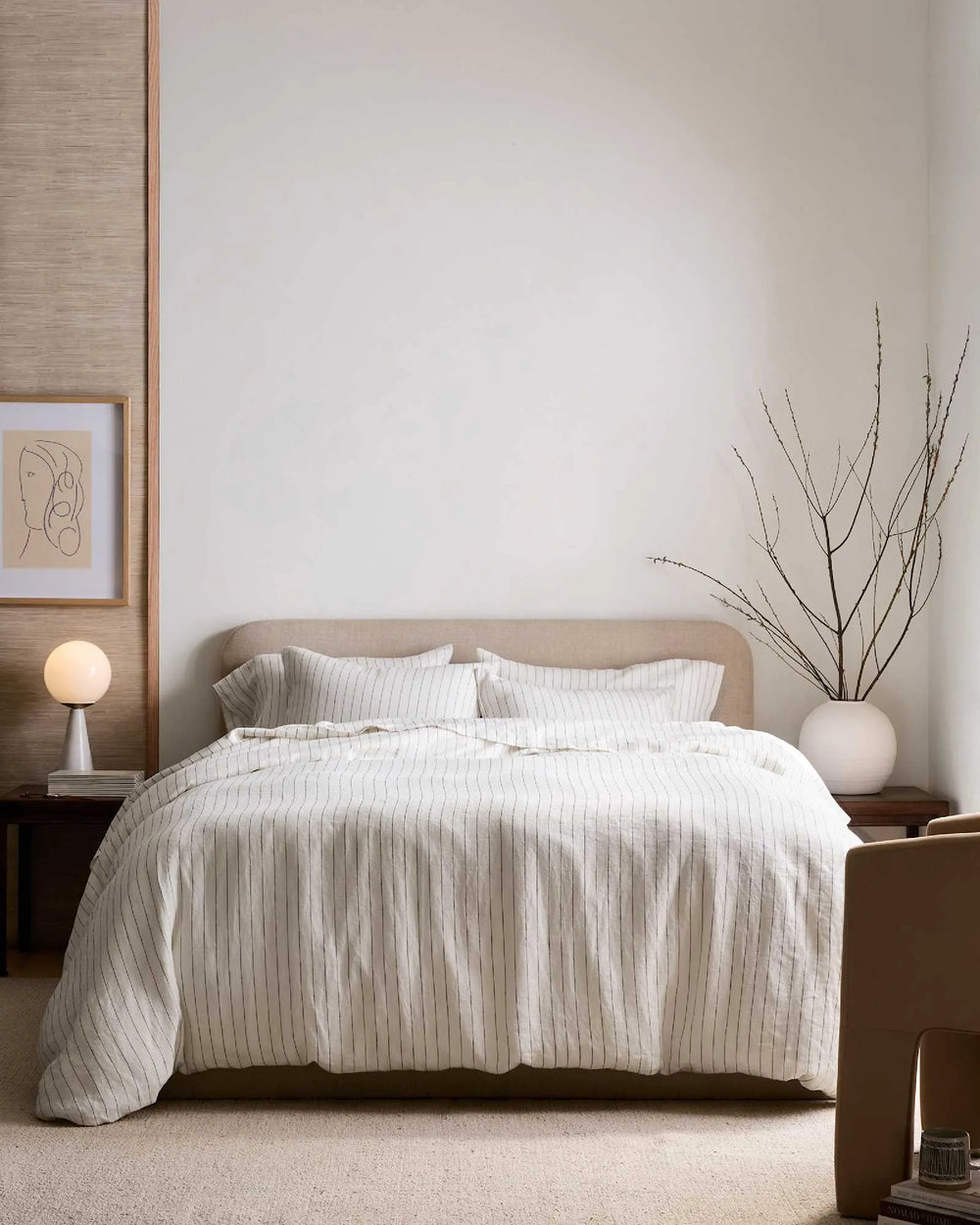 European Linen Stripe Duvet Cover