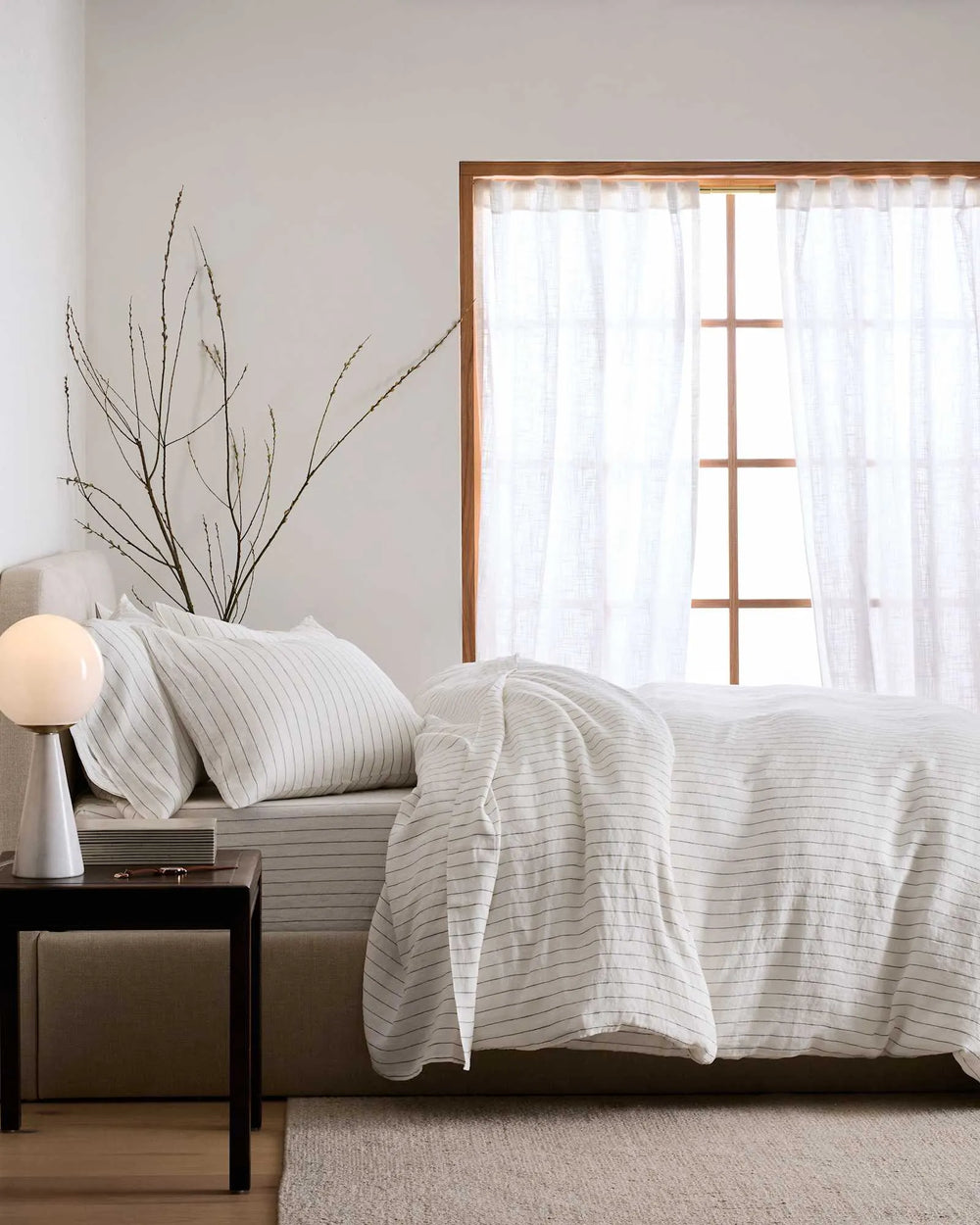 European Linen Stripe Duvet Cover