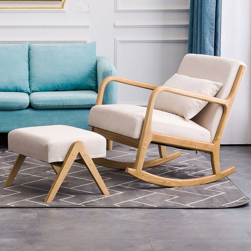 Indoor Rocking Chair with Ottoman - From Where - 