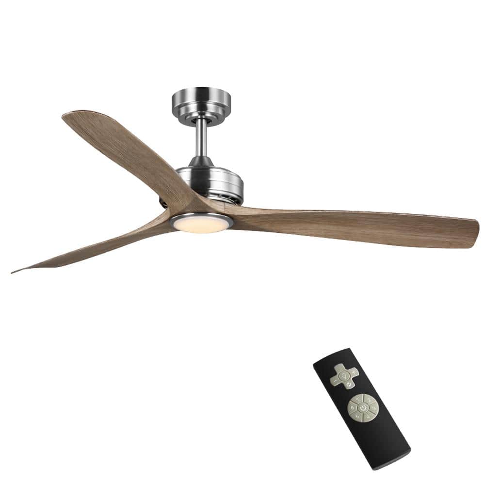 Indoor/Outdoor Brushed Nickel Ceiling Fan - From Where - 