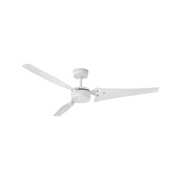 Indoor/Outdoor Matte White Ceiling Fan with Remote Control - From Where - 