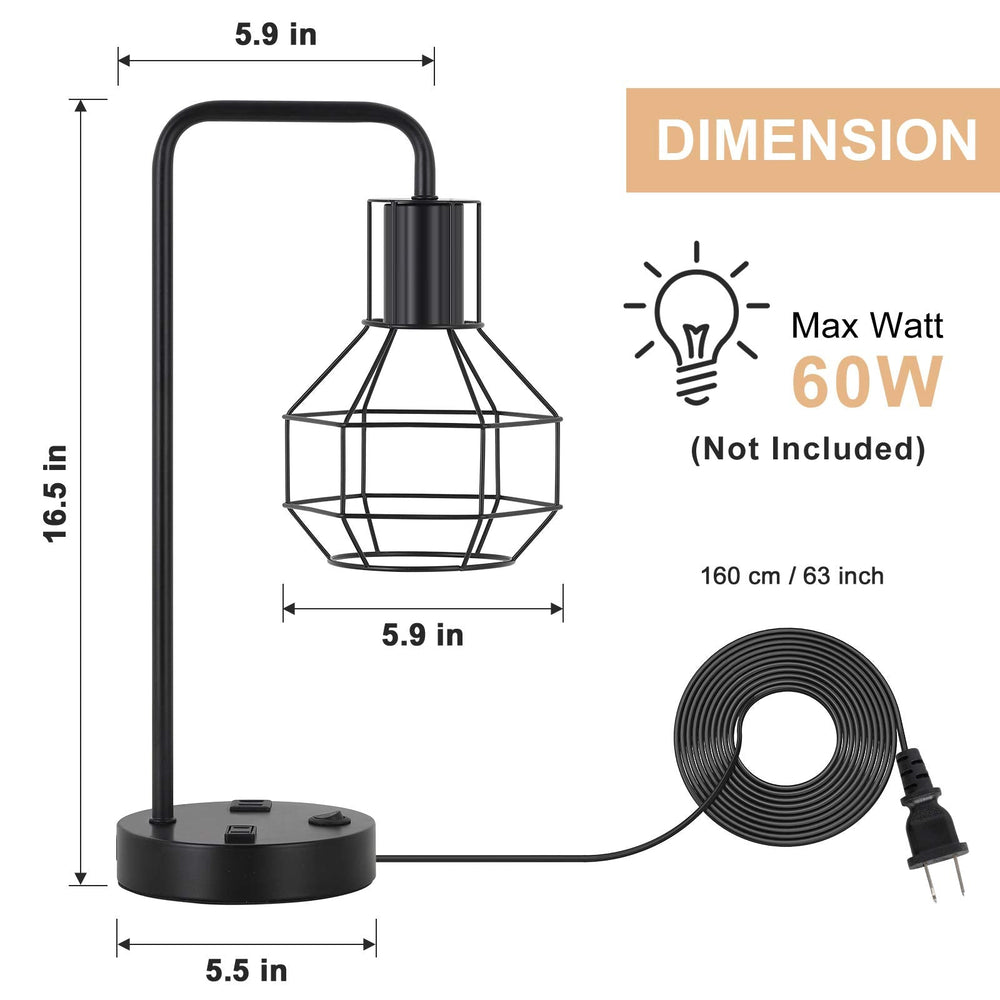 Industrial Bedside Desk Lamp - From Where - 