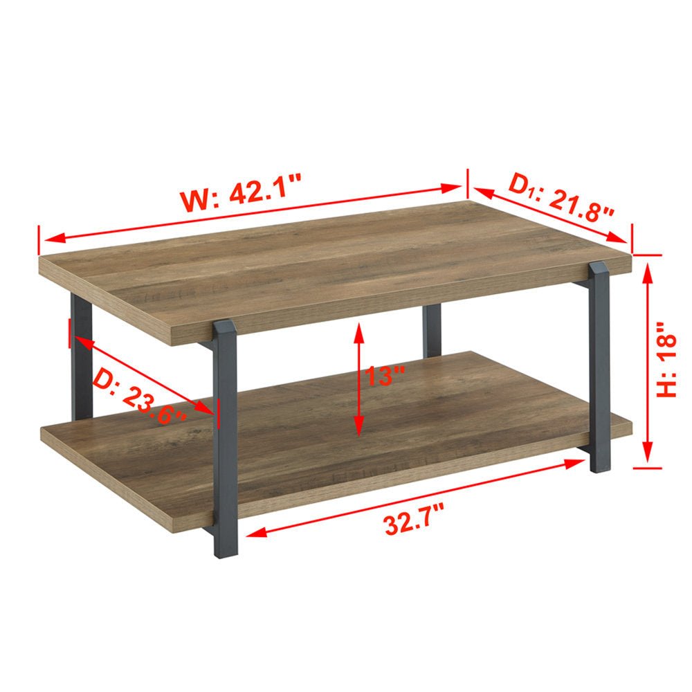 Industrial Coffee Table with Storage - From Where - 