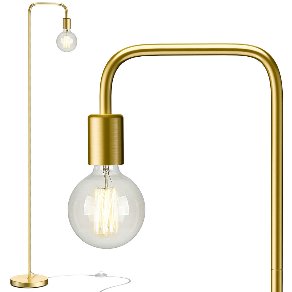 Industrial Floor Lamp with Light Bulb - From Where - 