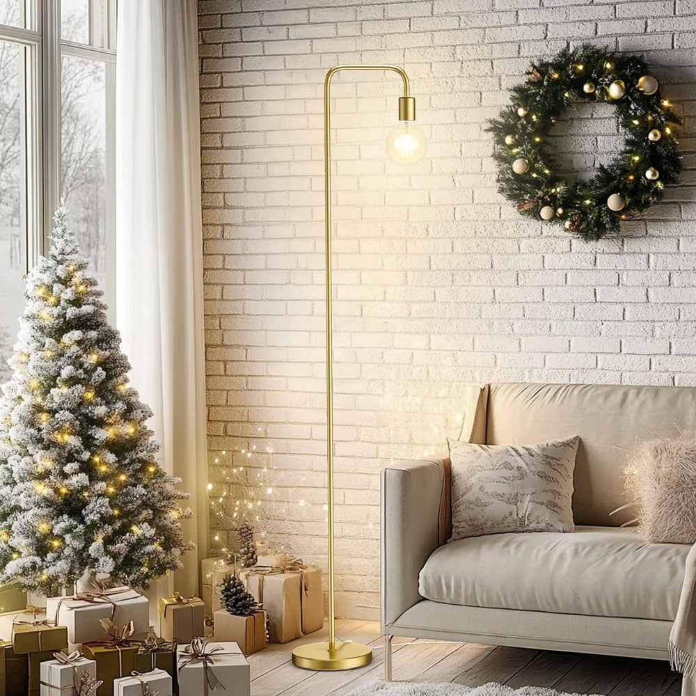 Industrial Floor Lamp with Light Bulb - From Where - 