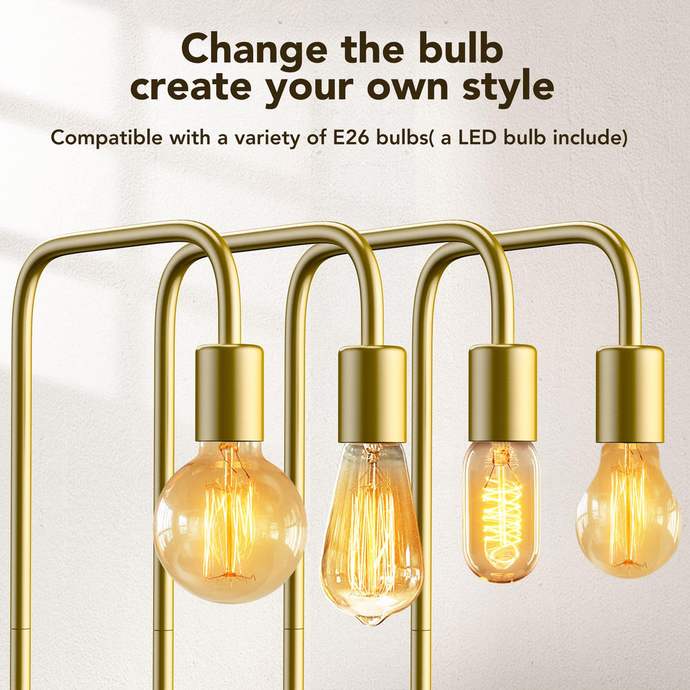 Industrial Floor Lamp with Light Bulb - From Where - 