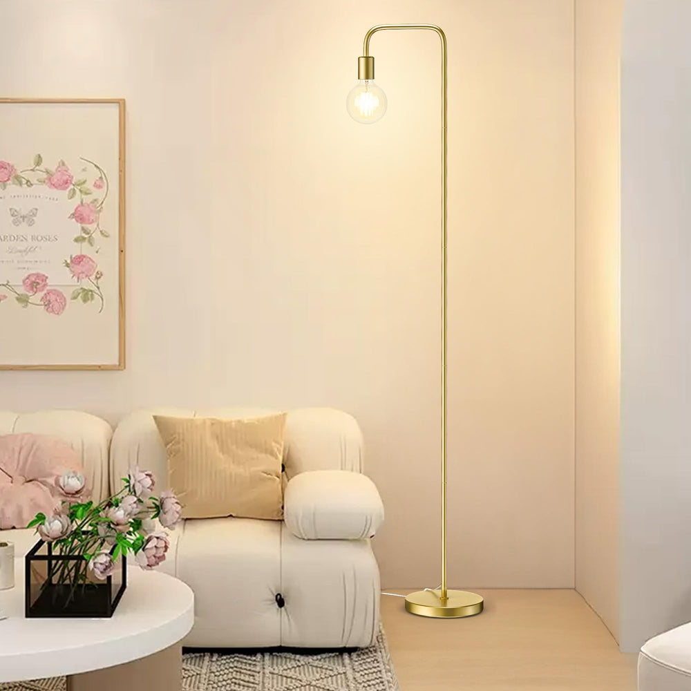 Industrial Floor Lamp with Light Bulb - From Where - 