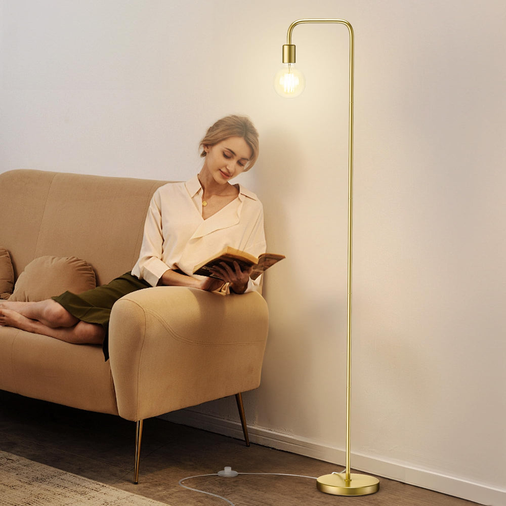 Industrial Floor Lamp with Light Bulb - From Where - 