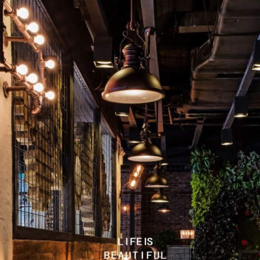 Industrial Frosted Glass Pendant Light - From Where - 