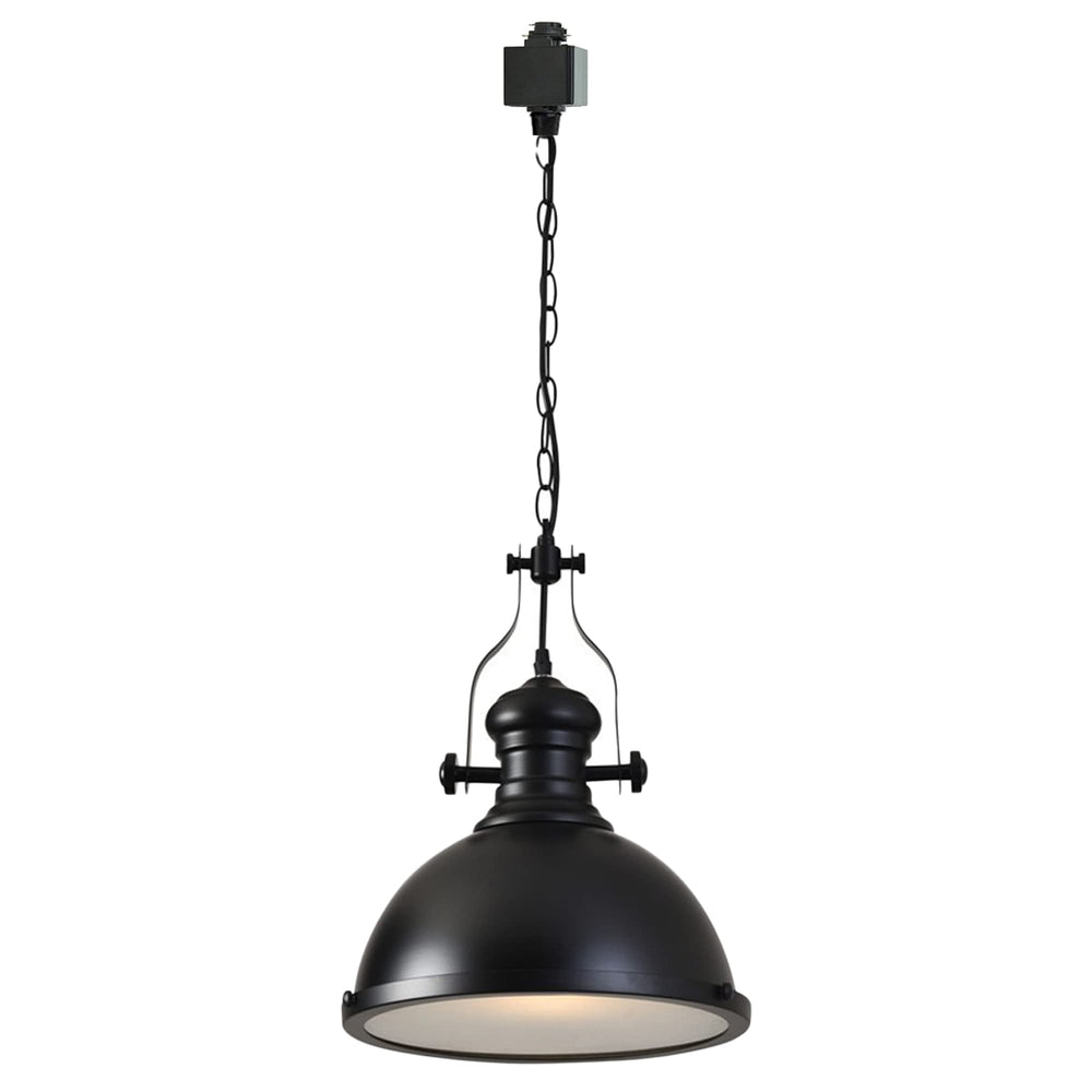 Industrial Frosted Glass Pendant Light - From Where - 