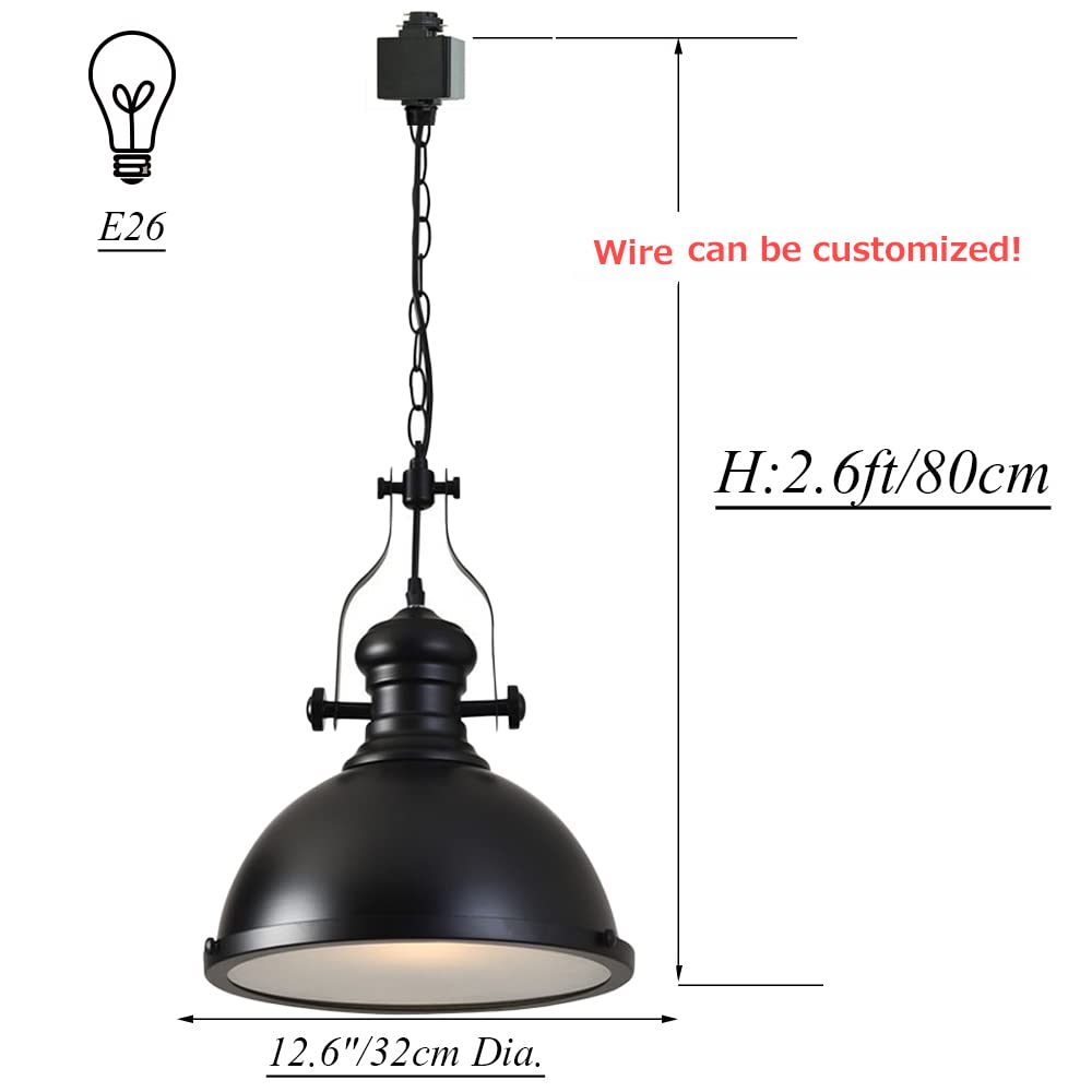 Industrial Frosted Glass Pendant Light - From Where - 
