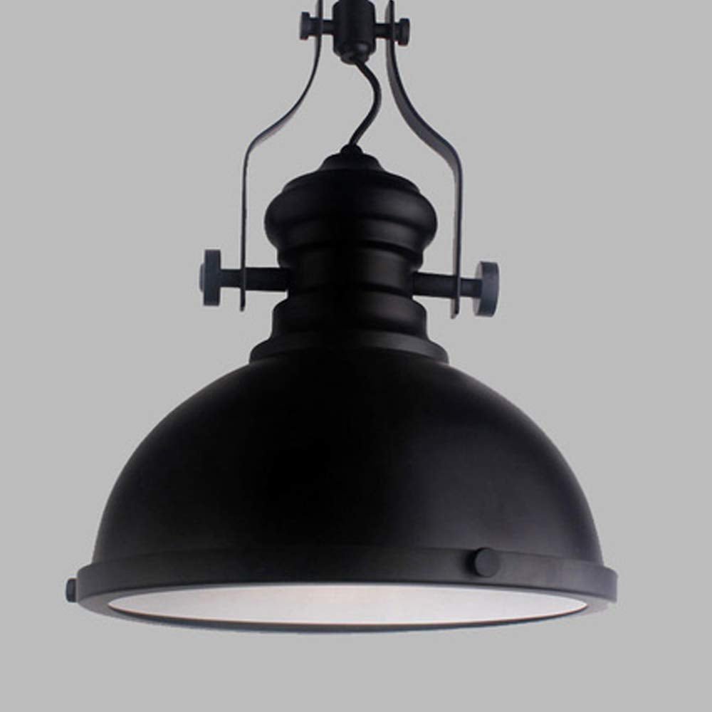 Industrial Frosted Glass Pendant Light - From Where - 