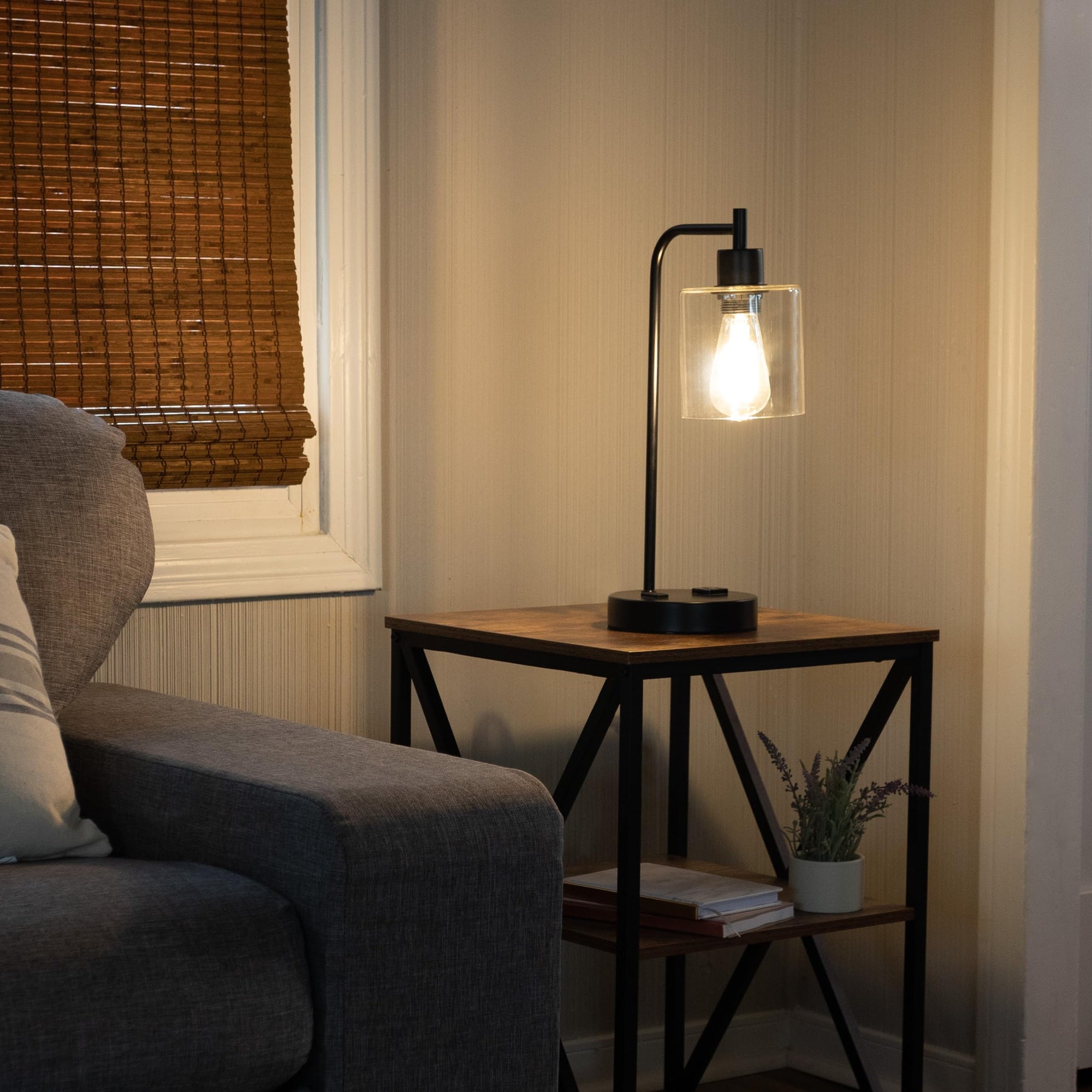 Industrial Lamp with USB Charge Ports - From Where - 