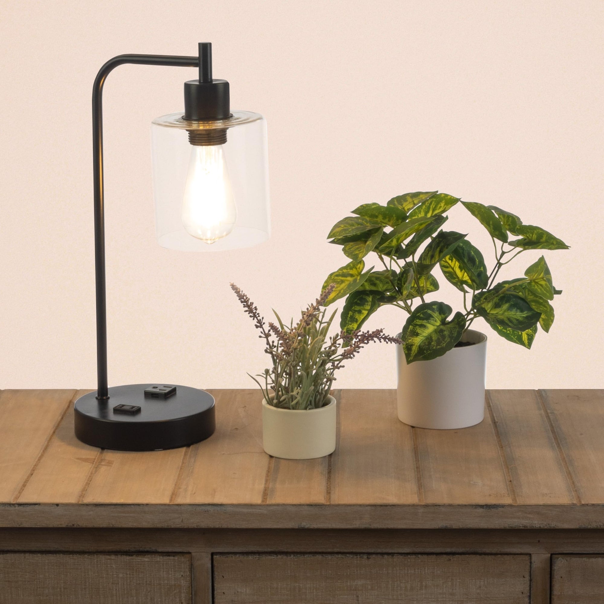 Industrial Lamp with USB Charge Ports - From Where - 
