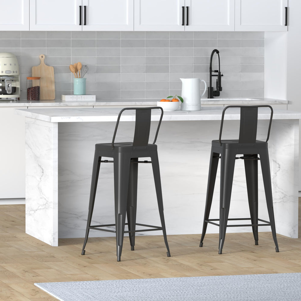 Industrial Metal Bar Stools (Set of 2) - From Where - 