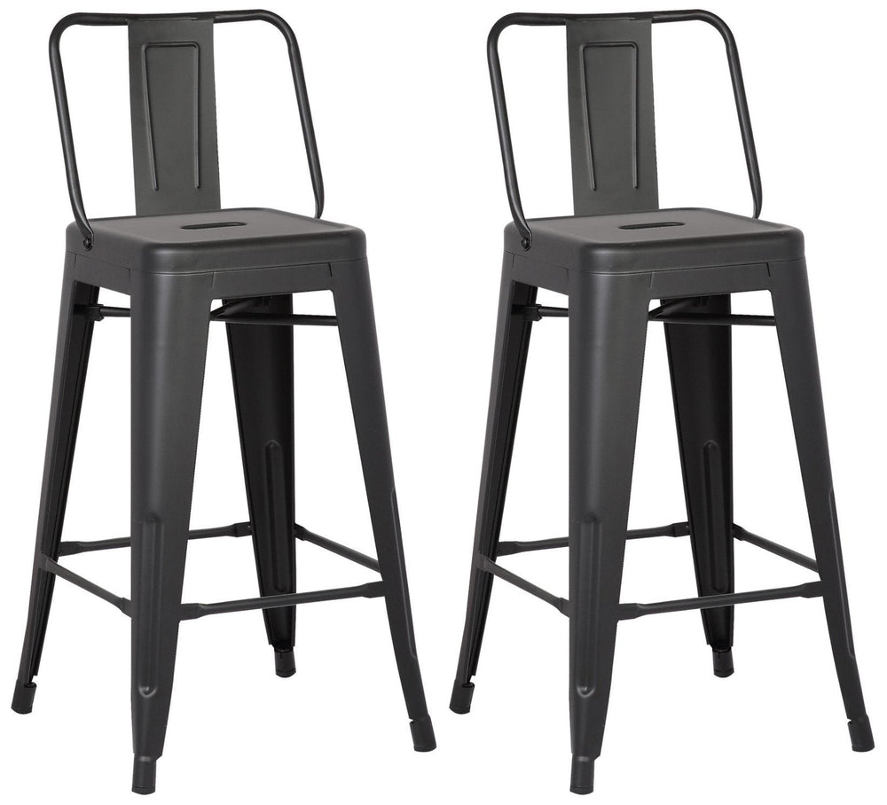 Industrial Metal Bar Stools (Set of 2) - From Where - 