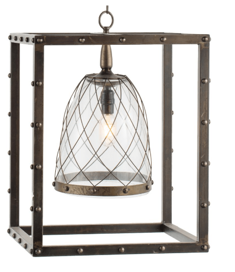 Industrial Metal Stud Pendant Light - From Where - 