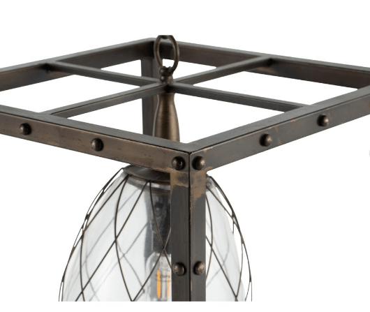 Industrial Metal Stud Pendant Light - From Where - 