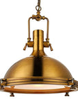 Industrial Nautical Style Single Pendant Light with Frosted Diffuser Chandelier - From Where - 
