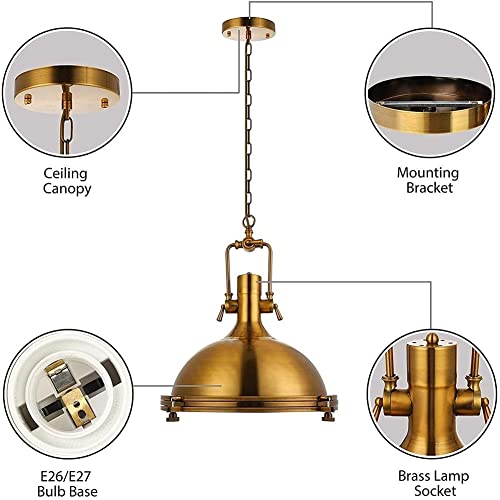 Industrial Nautical Style Single Pendant Light with Frosted Diffuser Chandelier - From Where - 