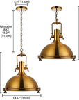 Industrial Nautical Style Single Pendant Light with Frosted Diffuser Chandelier - From Where - 