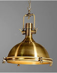 Industrial Nautical Style Single Pendant Light with Frosted Diffuser Chandelier - From Where - 