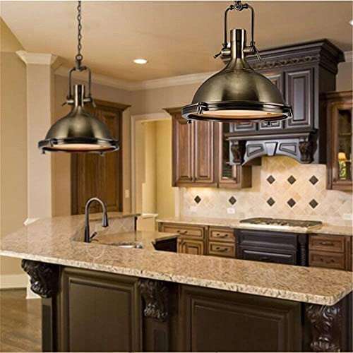 Industrial Nautical Style Single Pendant Light with Frosted Diffuser Chandelier - From Where - 
