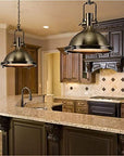 Industrial Nautical Style Single Pendant Light with Frosted Diffuser Chandelier - From Where - 