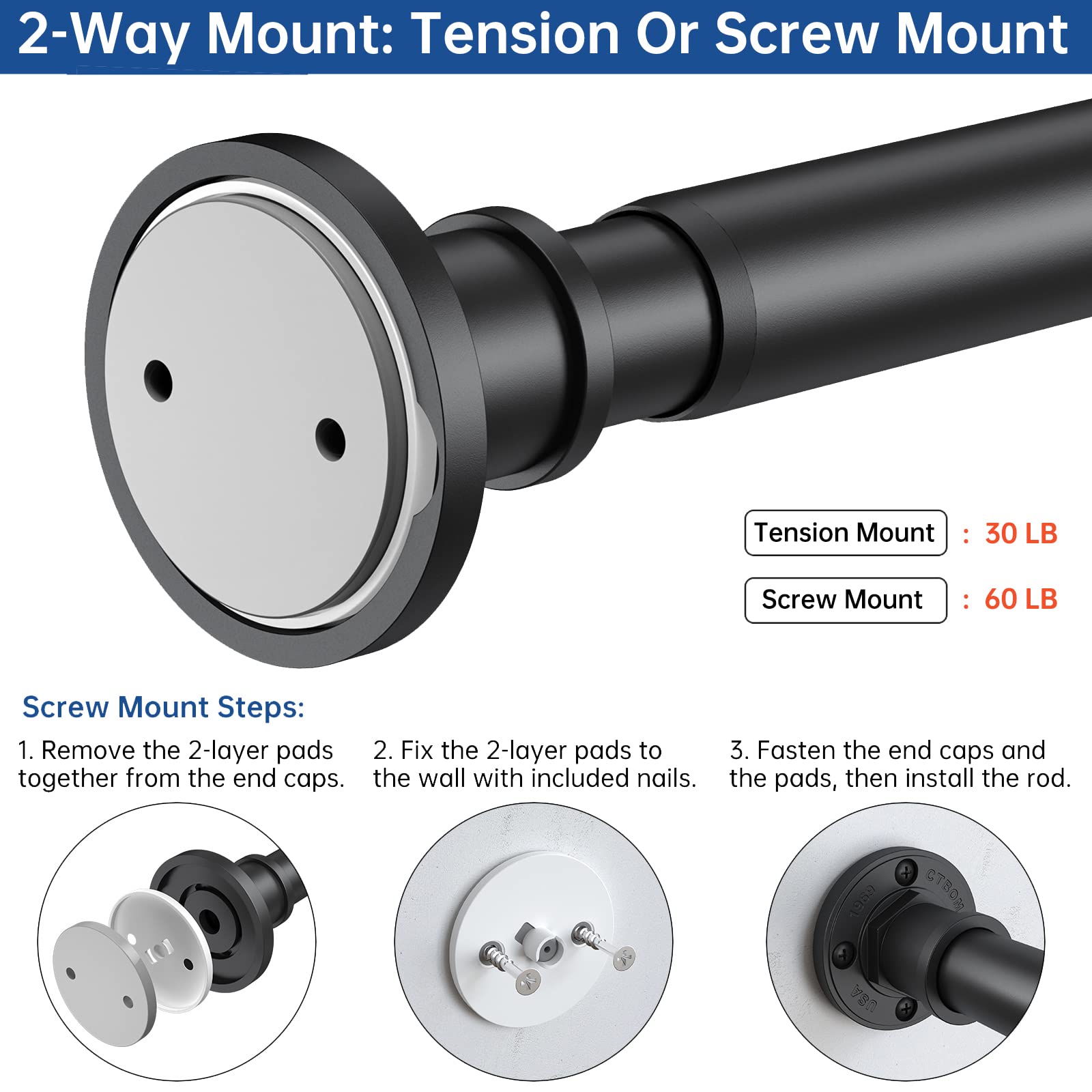 Industrial Shower Curtain Rod - From Where - 