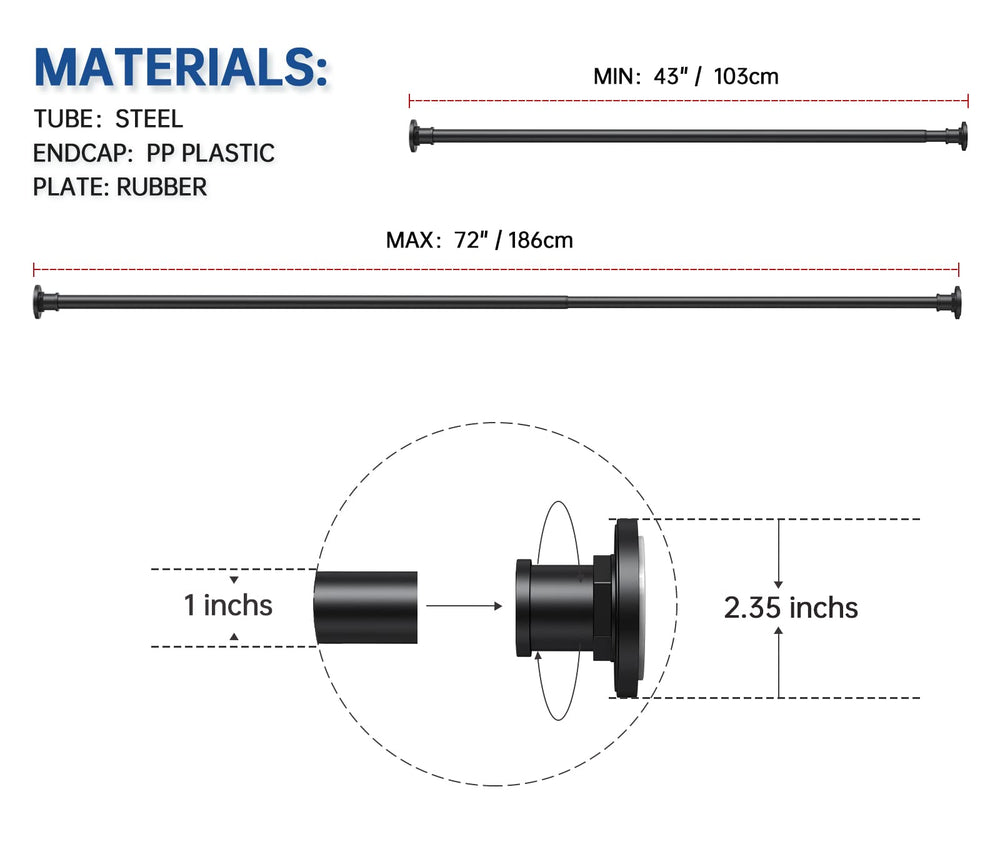 Industrial Shower Curtain Rod - From Where - 