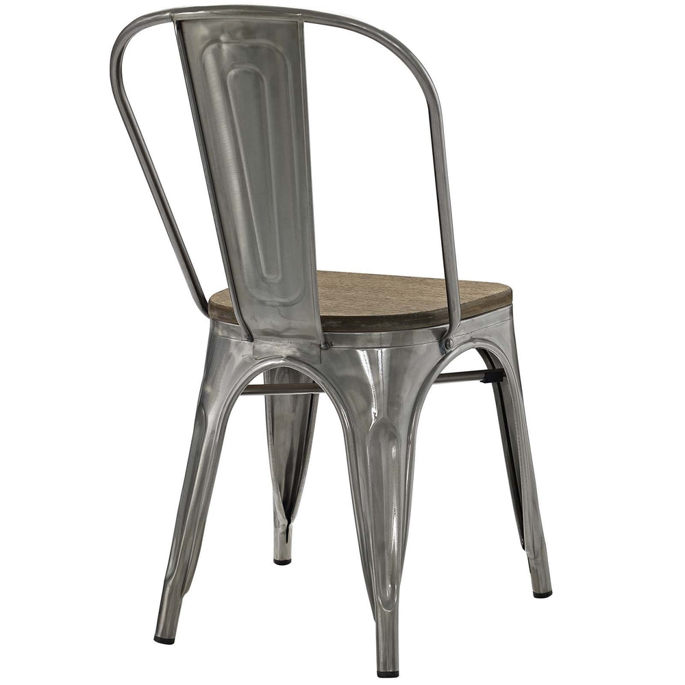 Industrial Steel Dining Side Chairs - From Where - 