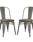 Industrial Steel Dining Side Chairs - From Where - 